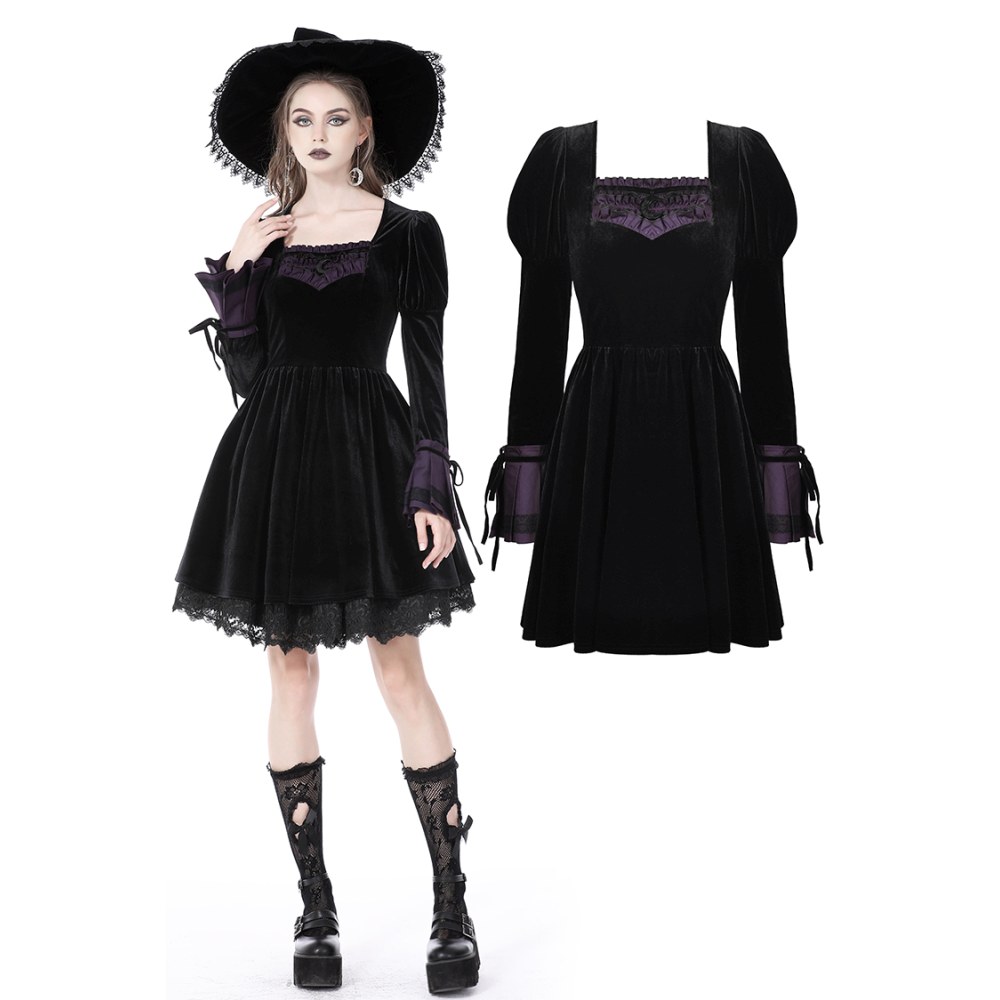 Dark in Love - Walpurgis Night splicing Robe courte - Violet